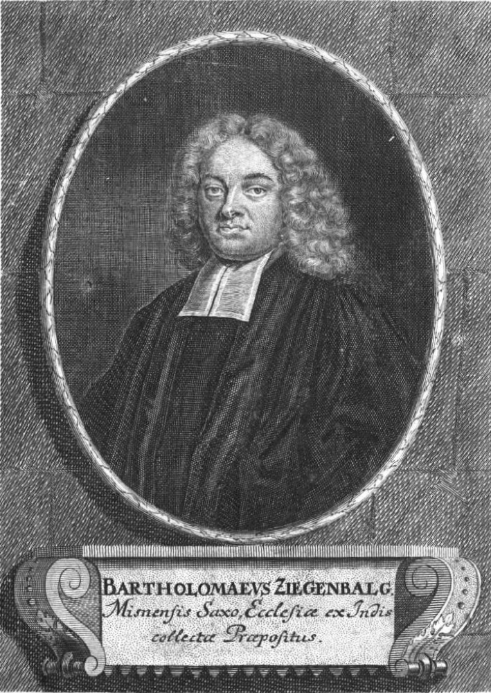 Historical portrait of Bartholomäus Ziegenbalg
